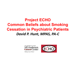 Common Beliefs about Smoking Cessation in Psychiatric Patients