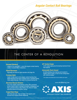 Angular Contact Ball Bearings