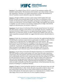 Question 1: According to Clause ITA 4.2, section II, the - CASA-1000