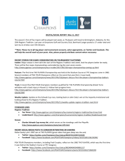 DIGITAL/SOCIAL REPORT: May 11, 2017 The season`s first of five