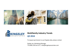 Multifamily Industry Trends Q2 2016