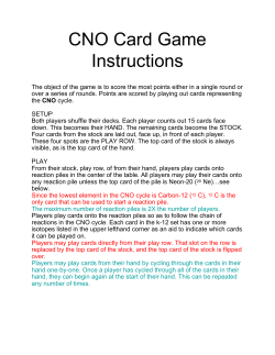 CNO Card Game Instructions