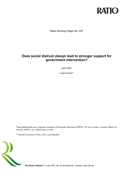Does social distrust always lead to stronger support for