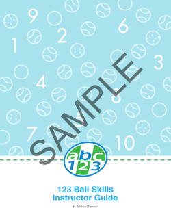 123 Ball Skills Instructor Guide