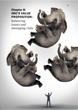 Chapter 8: HRC`S VALUE PROPOSITION
