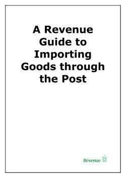 Revenue Guide to Importing Goods through the Post