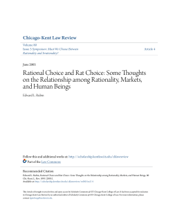 Rational Choice and Rat Choice