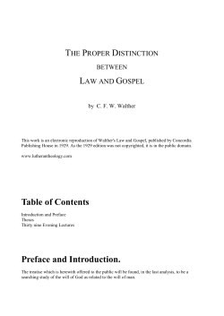 Law and Gospel.