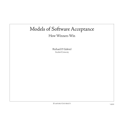 Models of Software Acceptance