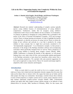 Activity Theory: Designing For Collective Learning in