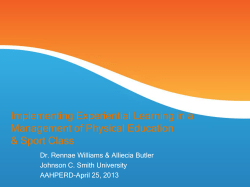 AAHPERD 2013 presentation