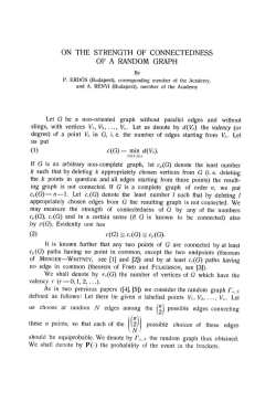 ON THE STRENGTH OF CONNECTEDNESS OF A RANDOM GRAPH