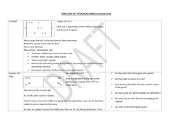 Guidance to non-contact invasion games