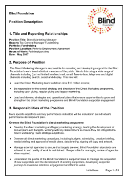 Position Description Template - Vacancies