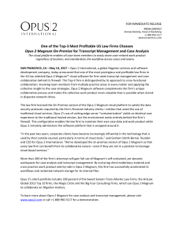 One of the Top-3 Most Profitable US Law Firms Chooses Opus 2