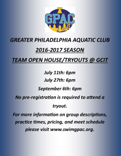 GREATER PHILADELPHIA AQUATIC CLUB 2016