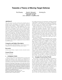 Towards a Theory of Moving Target Defense - People