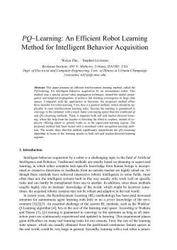 PQ&minus;Learning: An Efficient Robot Learning Method for Intelligent
