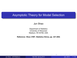 Asymptotic Theory for Model Selection