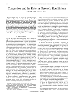 Congestion and Its Role in Network Equilibrium