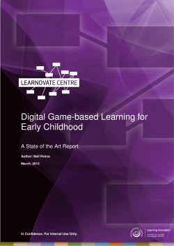 Digital Game-based Learning for Early Childhood