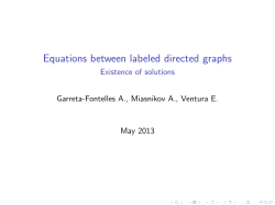 Equations between labeled directed graphs