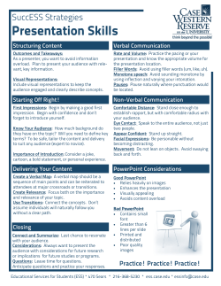 Presentation Skills