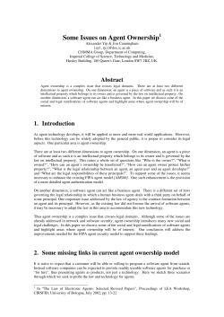 Some Issues in Agent Ownership