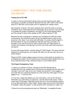 COMPETENCY TEST FOR ONLINE STUDENTS