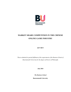 market share competition in the chinese online game industry