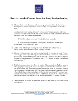 Basic Across-the-Counter Induction Loop Troubleshooting