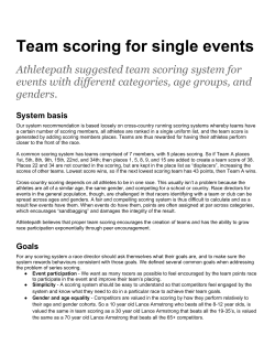 Team scoring for single events