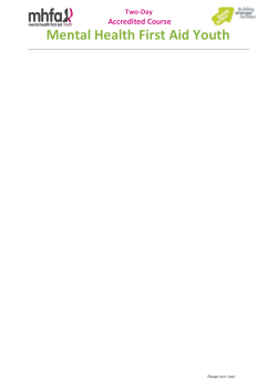 Mental Health First Aid Youth