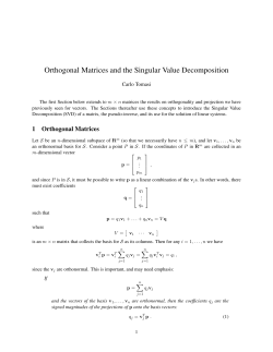 Orthogonal Matrices and the Singular Value Decomposition
