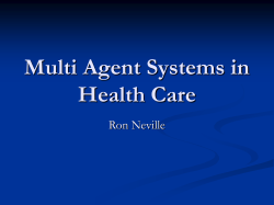 Multi Agent Systems in Health Care