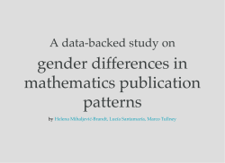 gender differences in mathematics publication patterns