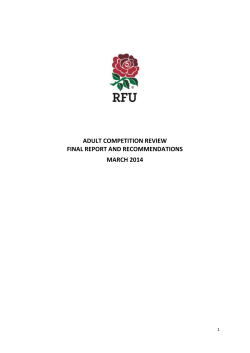 adult competition review final report and