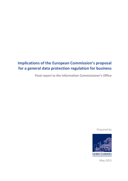 Implications of the European Commission`s proposal for a