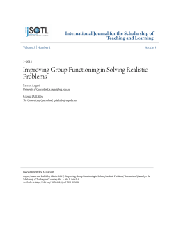 Improving Group Functioning in Solving Realistic Problems