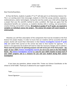 Science Project Timeline