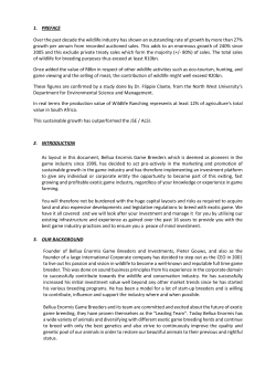 PREFACE Over the past decade the wildlife industry has shown an