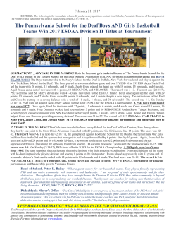 The Pennsylvania School for the Deaf Boys AND Girls Basketball