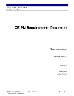 Business Requirements Document