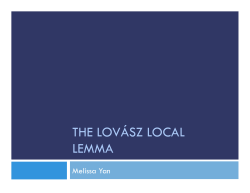 the lov&aacute;sz local lemma
