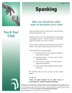 Spanking - Office of Child Development