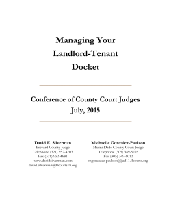 residential landlord/tenant law