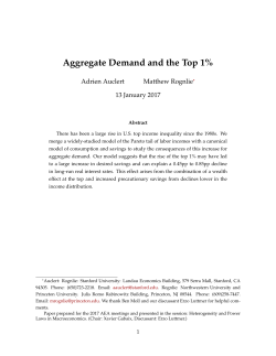 Aggregate Demand and the Top 1%