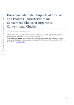 Direct and Mediated Impacts of Product and Process Characteristics