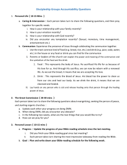 Discipleship Groups Accountability Questions