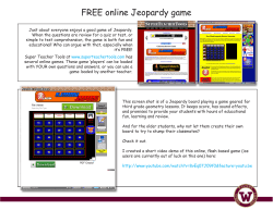 FREE online Jeopardy game